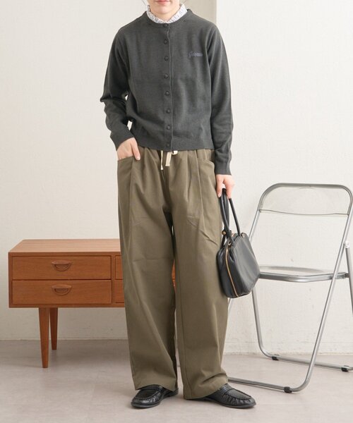 GEVACO（ゲバコ）の「【GEVACO】襟ドッキングニットカーディガン（カーディガン/ボレロ・レディース・ピンク/アイボリー/チャコールグレー・ONE SIZE）」の19枚目の写真