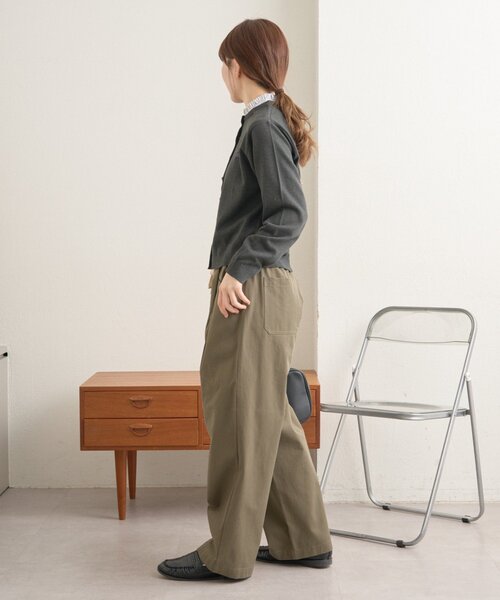 GEVACO（ゲバコ）の「【GEVACO】襟ドッキングニットカーディガン（カーディガン/ボレロ・レディース・ピンク/アイボリー/チャコールグレー・ONE SIZE）」の20枚目の写真