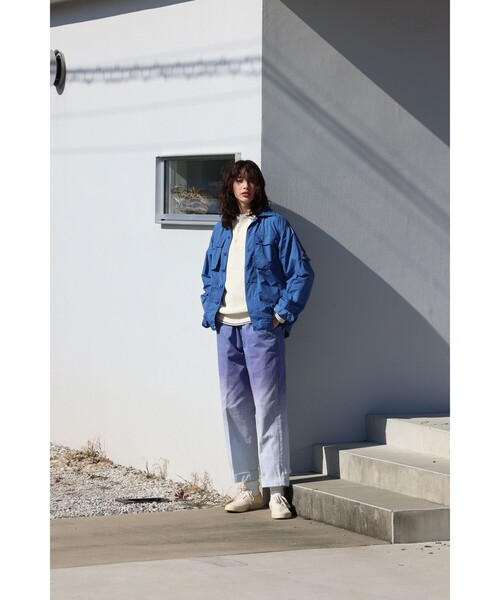 【beams+】 ビームスプラス 中綿入りブルゾン　ネイビー メンズM 日本製 MIL SHT-JAC NYCO Rip stop Pigment Dye（ブルゾン）｜BEAMS PLUS