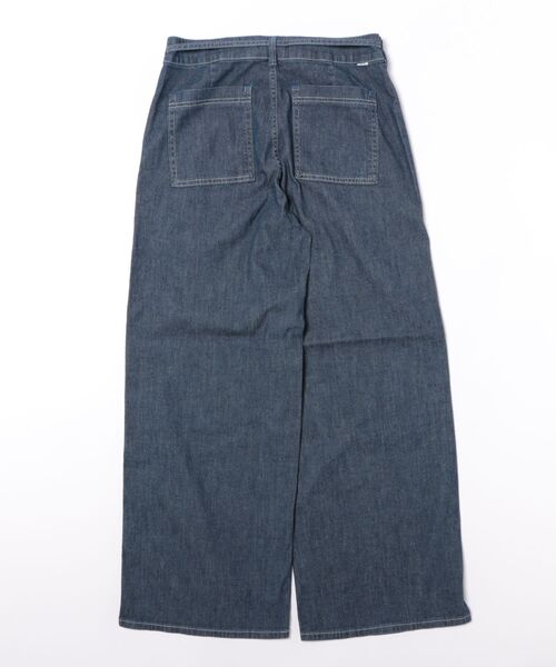 SOMETHING(サムシング)の「SOMETHING(サムシング)SUMMER BAKER WIDE/サマーベイカーワイドデニムパンツ/COOL 涼感 抗菌防臭/LISA WIDE(デニムパンツ・レディース・ライトブルー/チャコールグレー/ダークブルー/アイボリー・S/M/L)」の5枚目の写真