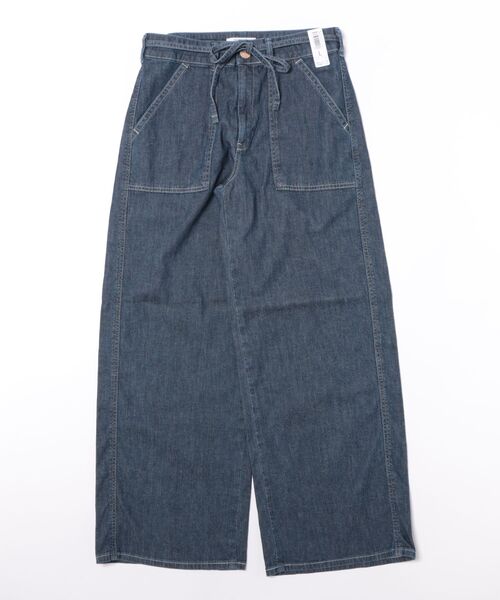 SOMETHING(サムシング)の「SOMETHING(サムシング)SUMMER BAKER WIDE/サマーベイカーワイドデニムパンツ/COOL 涼感 抗菌防臭/LISA WIDE(デニムパンツ・レディース・ライトブルー/チャコールグレー/ダークブルー/アイボリー・S/M/L)」の10枚目の写真