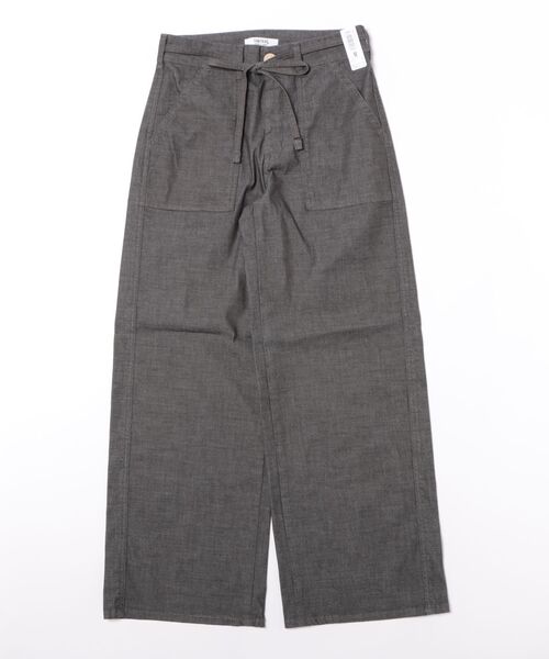 SOMETHING(サムシング)の「SOMETHING(サムシング)SUMMER BAKER WIDE/サマーベイカーワイドデニムパンツ/COOL 涼感 抗菌防臭/LISA WIDE(デニムパンツ・レディース・ライトブルー/チャコールグレー/ダークブルー/アイボリー・S/M/L)」の8枚目の写真