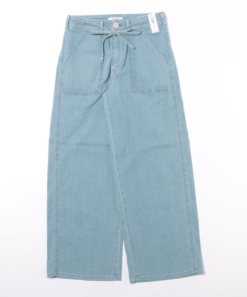 SOMETHING(サムシング)の「SOMETHING(サムシング)SUMMER BAKER WIDE/サマーベイカーワイドデニムパンツ/COOL 涼感 抗菌防臭/LISA WIDE(デニムパンツ・レディース・ライトブルー/チャコールグレー/ダークブルー/アイボリー・S/M/L)」の9枚目の写真
