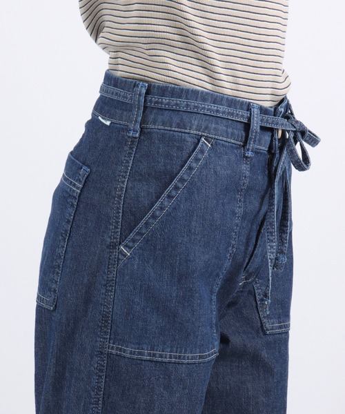 SOMETHING(サムシング)の「SOMETHING(サムシング)SUMMER BAKER WIDE/サマーベイカーワイドデニムパンツ/COOL 涼感 抗菌防臭/LISA WIDE(デニムパンツ・レディース・ライトブルー/チャコールグレー/ダークブルー/アイボリー・S/M/L)」の6枚目の写真