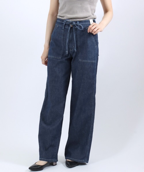 SOMETHING(サムシング)の「SOMETHING(サムシング)SUMMER BAKER WIDE/サマーベイカーワイドデニムパンツ/COOL 涼感 抗菌防臭/LISA WIDE(デニムパンツ・レディース・ライトブルー/チャコールグレー/ダークブルー/アイボリー・S/M/L)」の18枚目の写真