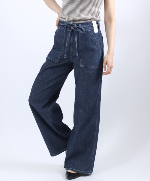 SOMETHING(サムシング)の「SOMETHING(サムシング)SUMMER BAKER WIDE/サマーベイカーワイドデニムパンツ/COOL 涼感 抗菌防臭/LISA WIDE(デニムパンツ・レディース・ライトブルー/チャコールグレー/ダークブルー/アイボリー・S/M/L)」の19枚目の写真