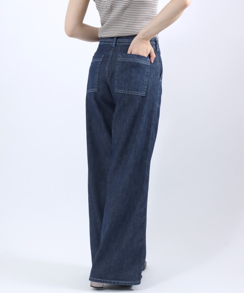 SOMETHING(サムシング)の「SOMETHING(サムシング)SUMMER BAKER WIDE/サマーベイカーワイドデニムパンツ/COOL 涼感 抗菌防臭/LISA WIDE(デニムパンツ・レディース・ライトブルー/チャコールグレー/ダークブルー/アイボリー・S/M/L)」の22枚目の写真