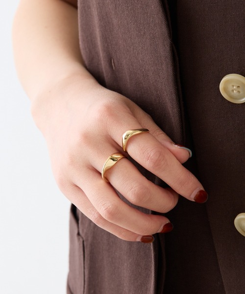 PAPILLONNER（パピヨネ）の「PAPILLONNER/ツイストリング/2点セットアイテム（リング・レディース・ゴールド/シルバー・FREE）」の5枚目の写真