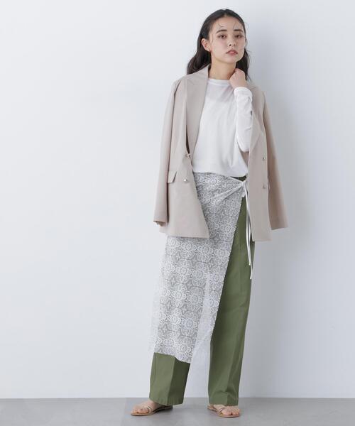 NATURAL BEAUTY BASIC（ナチュラルビューティーベーシック）の「◇レーシータブリエ/ラップ/巻きスカート（スカート・レディース・ホワイト・FREE）」の5枚目の写真