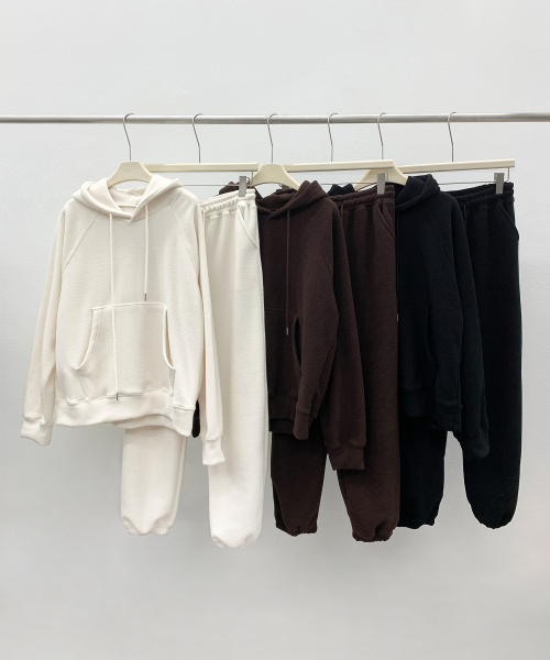 VASCARA（バスカラ）の「[SET] [Napping] Raglan Hoodie+Pants Set Up (3colors)（パーカー・レディース・アイボリー/ブラック/ブラウン・FREE）」の7枚目の写真