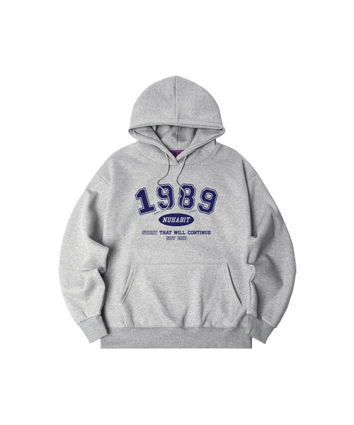 NUHABIT(ニューハビット)の「N/H NEW 1989 オーバーサイズ 裏起毛 フードパーカー (SOH4-3NH1176)(パーカー・メンズ・ライトグレー/ブラック/ネイビー/グレー/アイボリー・MEDIUM/LARGE/X-LARGE)」の1枚目の写真