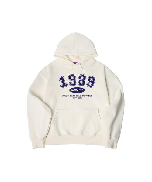 NUHABIT(ニューハビット)の「N/H NEW 1989 オーバーサイズ 裏起毛 フードパーカー (SOH4-3NH1176)(パーカー・メンズ・ライトグレー/ブラック/ネイビー/グレー/アイボリー・MEDIUM/LARGE/X-LARGE)」の2枚目の写真