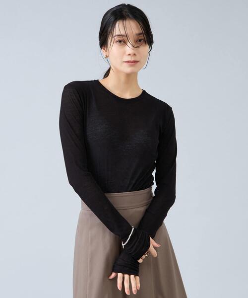 Liesse(リエス)の「シアーロンT(Tシャツ/カットソー・レディース・ホワイト/ブラック/ブルー・FREE)」の20枚目の写真