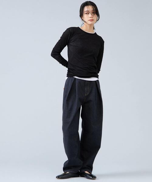 Liesse(リエス)の「シアーロンT(Tシャツ/カットソー・レディース・ホワイト/ブラック/ブルー・FREE)」の22枚目の写真