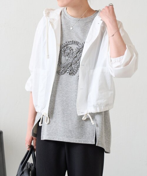 BEARDSLEY（ビアズリー）の「シャツフーディー（シャツ/ブラウス・レディース・グレー/ホワイト・FREE）」の20枚目の写真