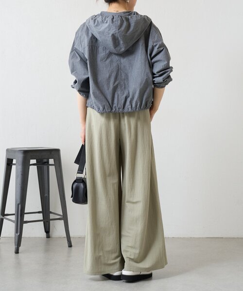 BEARDSLEY（ビアズリー）の「シャツフーディー（シャツ/ブラウス・レディース・グレー/ホワイト・FREE）」の3枚目の写真