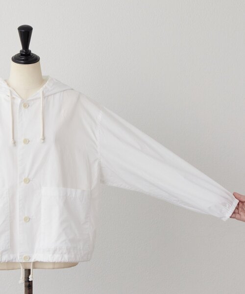 BEARDSLEY（ビアズリー）の「シャツフーディー（シャツ/ブラウス・レディース・グレー/ホワイト・FREE）」の5枚目の写真