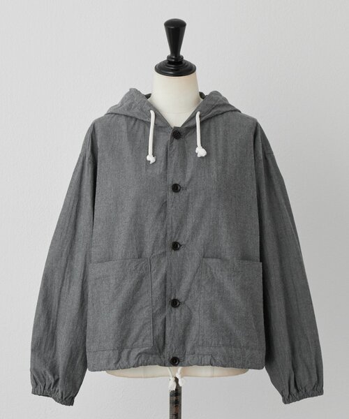 BEARDSLEY（ビアズリー）の「シャツフーディー（シャツ/ブラウス・レディース・グレー/ホワイト・FREE）」の17枚目の写真