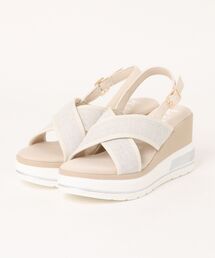 【LA kitson】ウェッジソールバックバンドサンダル
