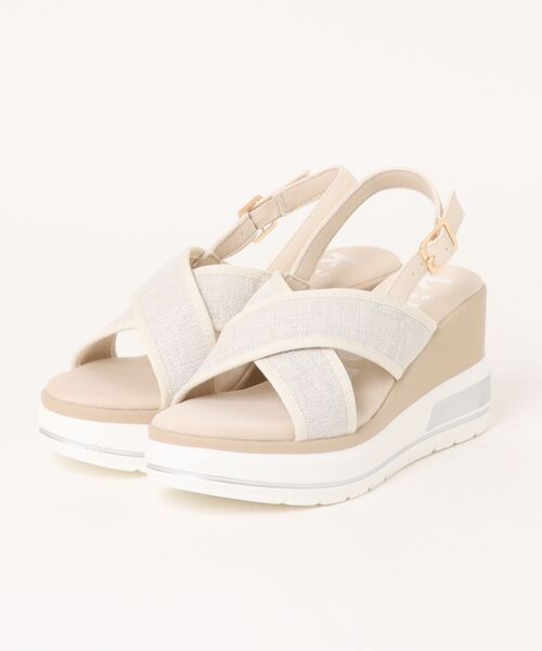 kitson（キットソン）の「【LA kitson】ウェッジソールバックバンドサンダル（サンダル・レディース・ブラック/ライム/ベージュ・LL/L/M/S）」の2枚目の写真