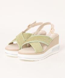 【LA kitson】ウェッジソールバックバンドサンダル