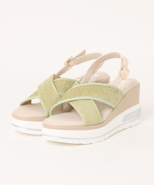 kitson（キットソン）の「【LA kitson】ウェッジソールバックバンドサンダル（サンダル・レディース・ブラック/ライム/ベージュ・LL/L/M/S）」の3枚目の写真