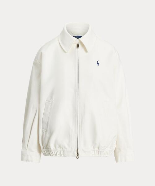 POLObyラルフローレン キャンバス生地 ジャケット ホワイト ダブルフェイスド コットン ジャケット（ブルゾン）｜POLO RALPH