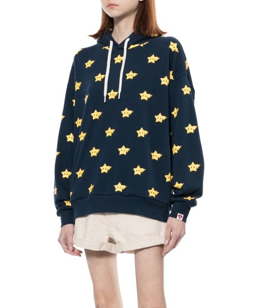 A BATHING APE（アベイシングエイプ）の「MILOSTA MONOGRAM HOODIE（パーカー・レディース・ネイビー/グレー・FREE）」の6枚目の写真