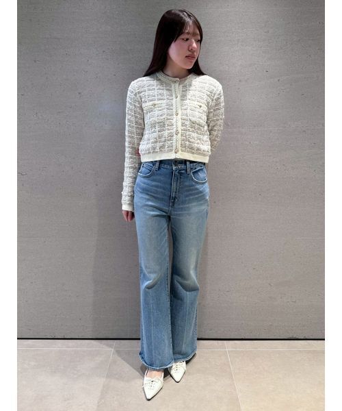 LILY BROWN（リリーブラウン）の「ツイードニットカーディガン（カーディガン/ボレロ・レディース・イエロー/ブルー/アイボリー・F）」の9枚目の写真