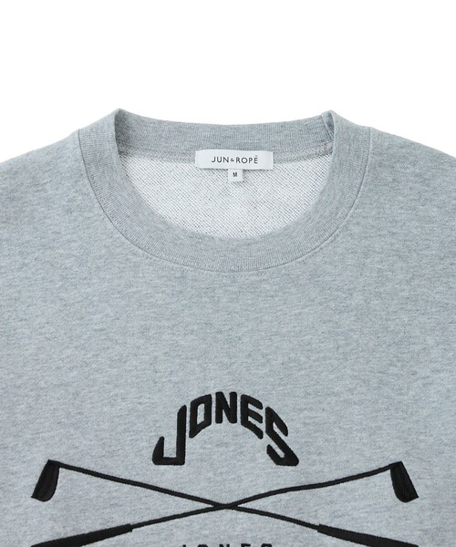 JONES(ジョーンズ)の「【JONESコラボ】フロントロゴ長袖プルオーバー(スウェット・メンズ・グレー/ベージュ・XL/L/M/S)」の8枚目の写真