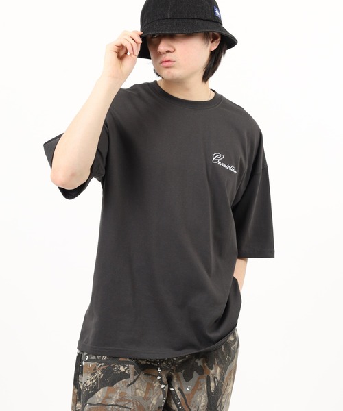 FUNALIVE(ファンアライブ)の「ワイド半袖Tシャツ ワンポイント刺繍(Tシャツ/カットソー・メンズ・ホワイト系2/ブラック系2/ダークグリーン/ブラック/杢グレー/ブラック系4/スミクロ/ブラック系3/ホワイト/ブラウン系/ホワイト系3/ライトブラック・LL/L/M)」の18枚目の写真