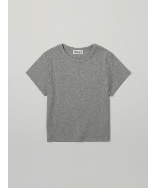 FRIVER07(フリバー07)の「Bottle cotton crop t-shirt_Gray(Tシャツ/カットソー・レディース・ライトグレー・FREE)」の2枚目の写真