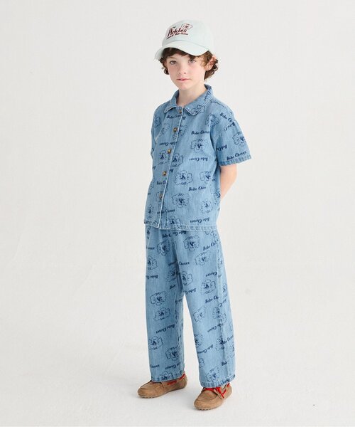 BOBO CHOSES（ボボショーズ）の「総柄Pickle The Dog 半袖シャツ【キッズ】（シャツ/ブラウス・キッズ・ブルー・130/120/110/100）」の2枚目の写真