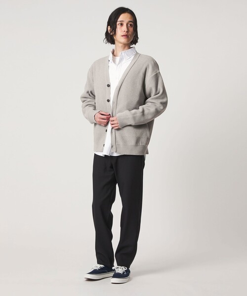A DAY IN THE LIFE UNITED ARROWS（アデイインザライフユナイテッドアローズ）の「ハニカム リラックス Vネックカーディガン-ウォッシャブル-＜A DAY IN THE LIFE＞（ニット/セーター・メンズ・ブラック/ライトグレー・L/M）」の7枚目の写真
