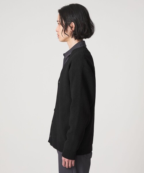 A DAY IN THE LIFE UNITED ARROWS（アデイインザライフユナイテッドアローズ）の「ハニカム リラックス Vネックカーディガン-ウォッシャブル-＜A DAY IN THE LIFE＞（ニット/セーター・メンズ・ブラック/ライトグレー・L/M）」の10枚目の写真
