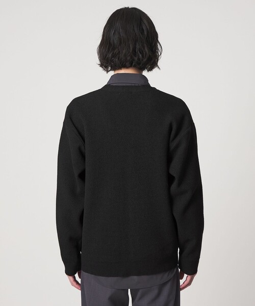 A DAY IN THE LIFE UNITED ARROWS（アデイインザライフユナイテッドアローズ）の「ハニカム リラックス Vネックカーディガン-ウォッシャブル-＜A DAY IN THE LIFE＞（ニット/セーター・メンズ・ブラック/ライトグレー・L/M）」の11枚目の写真