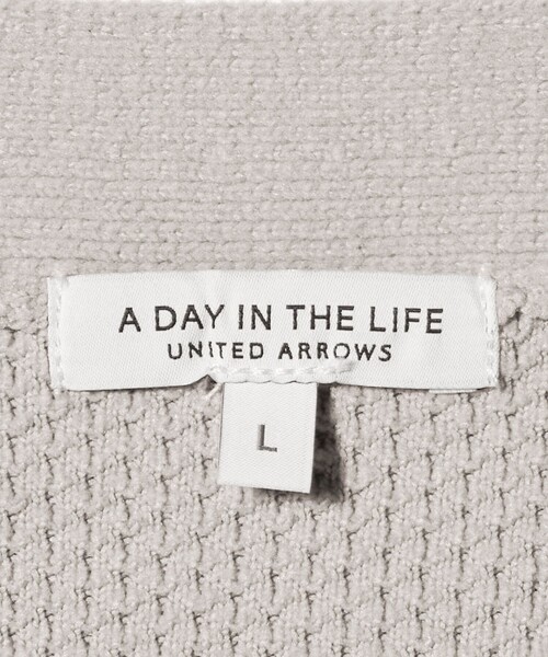 A DAY IN THE LIFE UNITED ARROWS（アデイインザライフユナイテッドアローズ）の「ハニカム リラックス Vネックカーディガン-ウォッシャブル-＜A DAY IN THE LIFE＞（ニット/セーター・メンズ・ブラック/ライトグレー・L/M）」の22枚目の写真