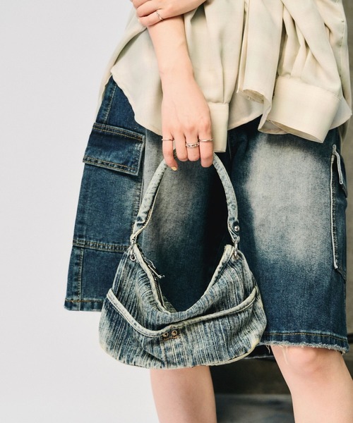 3.3 Field Trip （3.3フィールドトリップ）の「3.3 Field Trip／デニムミニバッグ（ハンドバッグ・レディース・ブルー/ブラック・FREE）」の5枚目の写真