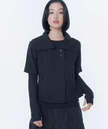 Miseki SEOUL（ミセキソウル）の「Rolled button short sleeve jacket BLACK（その他アウター）」