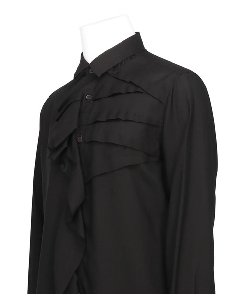 sulvam（サルバム）の「【sulvam/サルバム】左前タックレーヨンシャツ（シャツ/ブラウス・メンズ・ブラック/ホワイト・M）」の16枚目の写真