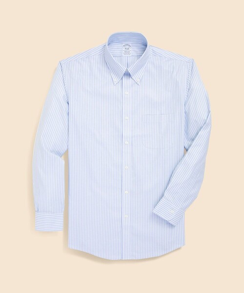 BROOKS BROTHERS(ブルックスブラザーズ)の「ストレッチロイヤルオックスフォード ストライプ ドレスシャツ Regular Fit(ビジネスシャツ・メンズ・ホワイト×ブルー・14 1/2-31/14 1/2-32/15-31/15-32/15-33/15 1/2-31/15 1/2-32/15 1/2-33/16-31/16-32/16-33/16 1/2-32/16 1/2-33/16 1/2-34/17-32/17-33/17-34/17 1/2-34)」の4枚目の写真