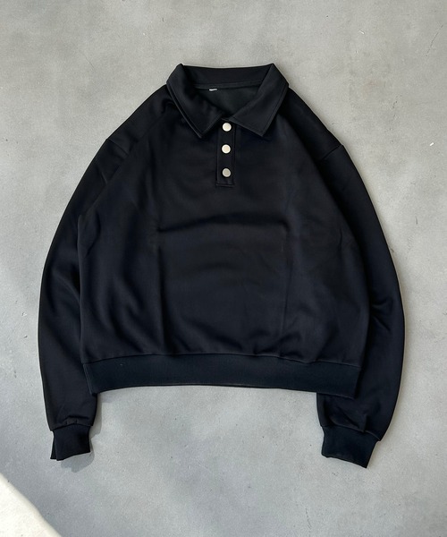 UNDERSTATEMENTs(アンダーステイトメント)の「【ユニセックス】シルバーボタンポロシャツ(ポロシャツ・メンズ・ブラック/シルバー・MEDIUM/LARGE)」の6枚目の写真