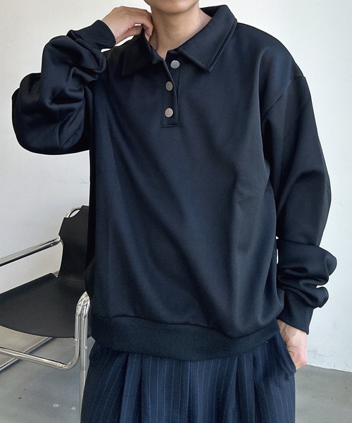 UNDERSTATEMENTs(アンダーステイトメント)の「【ユニセックス】シルバーボタンポロシャツ(ポロシャツ・メンズ・ブラック/シルバー・MEDIUM/LARGE)」の16枚目の写真