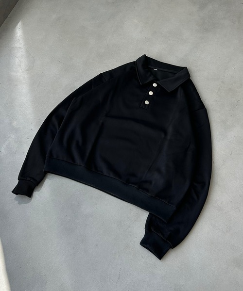 UNDERSTATEMENTs(アンダーステイトメント)の「【ユニセックス】シルバーボタンポロシャツ(ポロシャツ・メンズ・ブラック/シルバー・MEDIUM/LARGE)」の5枚目の写真