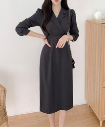 カシュクールロングワンピース
