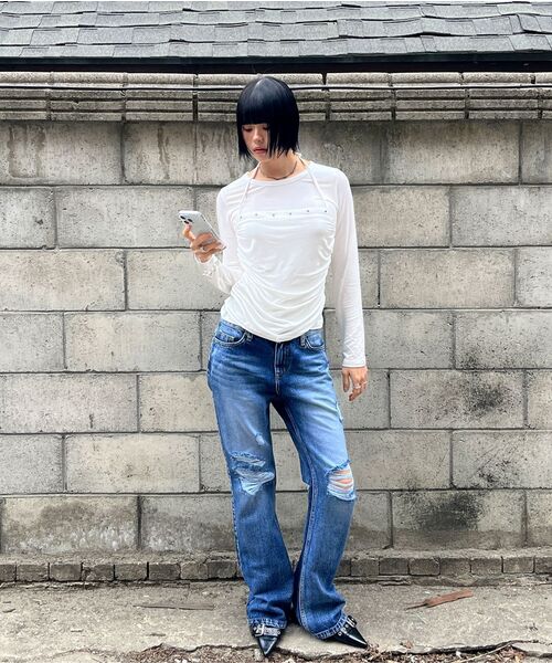 Midnight Move(ミッドナイトムーブ)の「sl ey t (yellow)(Tシャツ/カットソー・レディース・その他・FREE)」の4枚目の写真