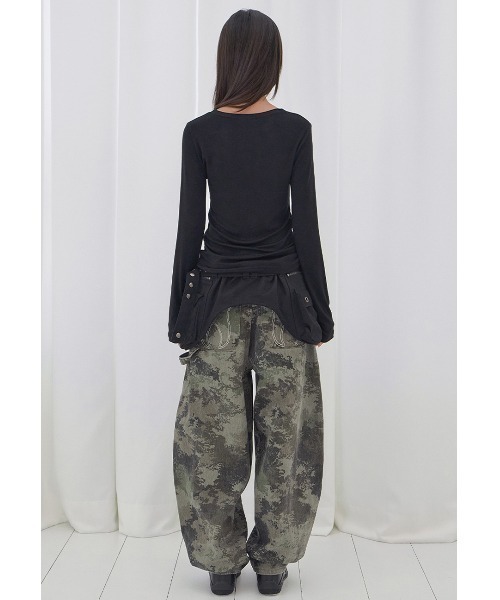 FANCY CLUB(ファンシークラブ)の「A'GEM/9 × .kom 『FANCY CLUB/ファンシークラブ』MOVE BUTTON LONG SLEEVE/ムーブボタン長袖カットソー(Tシャツ/カットソー・レディース・ライトブルー/グレー/ブラック・FREE)」の9枚目の写真