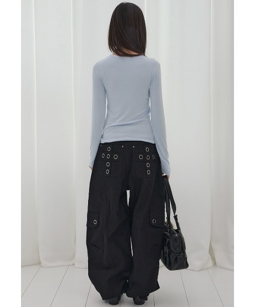 FANCY CLUB(ファンシークラブ)の「A'GEM/9 × .kom 『FANCY CLUB/ファンシークラブ』MOVE BUTTON LONG SLEEVE/ムーブボタン長袖カットソー(Tシャツ/カットソー・レディース・ライトブルー/グレー/ブラック・FREE)」の21枚目の写真