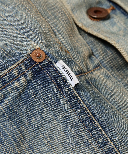 SUGARHILL（シュガーヒル）の「FADED MODERN DENIM JACKET（デニムジャケット・メンズ・インディゴブルー・1/2）」の6枚目の写真