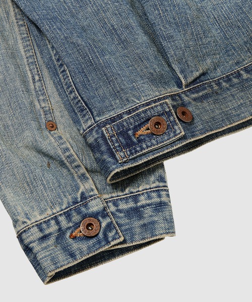SUGARHILL（シュガーヒル）の「FADED MODERN DENIM JACKET（デニムジャケット・メンズ・インディゴブルー・1/2）」の8枚目の写真